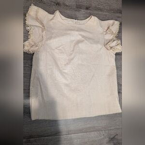 Elegant Cream Short Sleeve Top